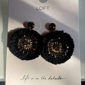 Black and Gold earrings from Loft